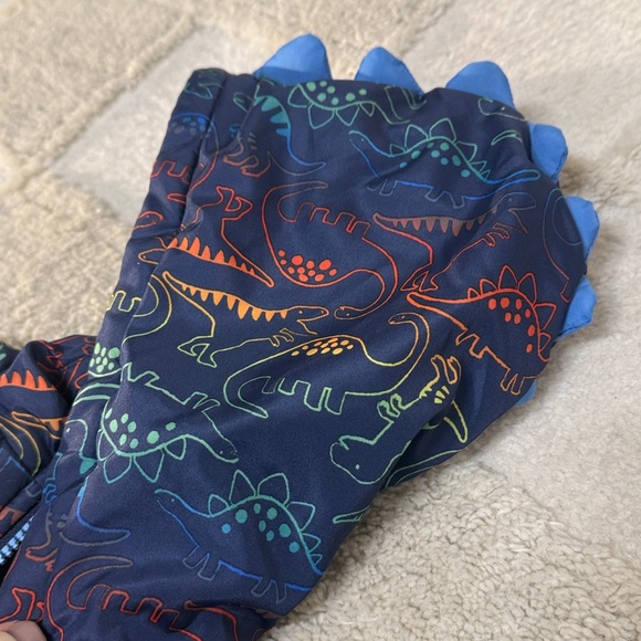 Little Me jacket toddler 2T full zip hooded lined dinosaur print - Picture 6 of 6